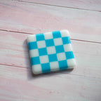10cm Chequered White/Colour Coaster - Bullseye Collection