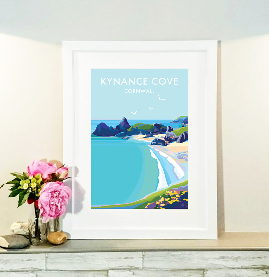 Kynance Cove Print Turquoise Waters | BeckyBettesworth