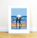 Wild Women Do Beach Sunset Silhouette Poster | BeckyBettesworth by BeckyBettesworth (wild-women-do)