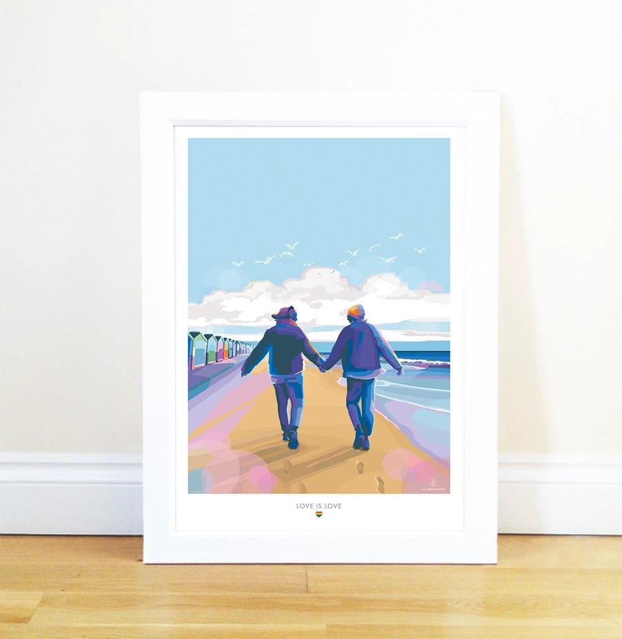Love Is Love Poster – Celebrating Equality & Pride by BeckyBettesworth (love-is-love-🌈)