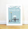 Vintage Seaside Poster – Always and Forever Romantic Print by BeckyBettesworth (always-and-forever)
