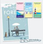 Vintage Seaside Poster – Always and Forever Romantic Print by BeckyBettesworth (always-and-forever)
