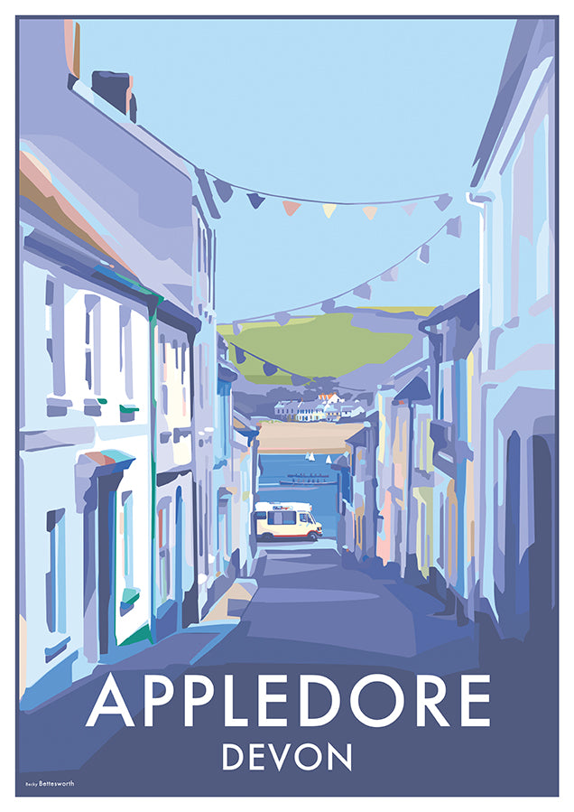 Appledore Vintage Travel Poster Devon | BeckyBettesworth