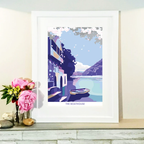 Agatha Christie Print – Greenway Boathouse Vintage Travel Poster by BeckyBettesworth (boathouse)