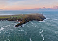Cornwall Lighthouse Print – Trevose Head Winter Aerial View by Cornwall Prints (trevose-head-in-winter-light-lighthouse-lifeboat-station)