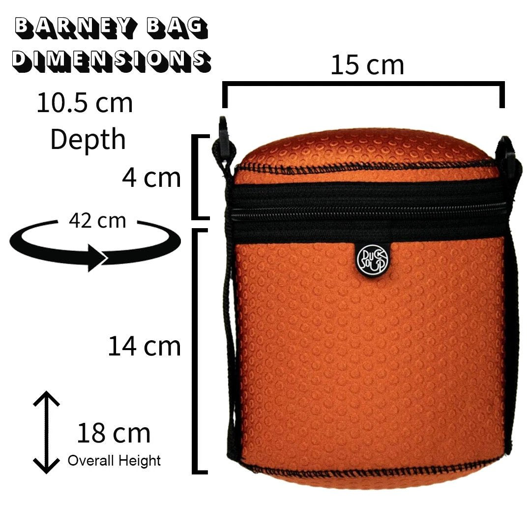 Waterproof Crossbody Bag – Orange Dot Max Adventure Bag by Dicky Bag (orange-dot-barney-bag)