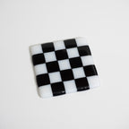 10cm Chequered White/Colour Coaster - Bullseye Collection
