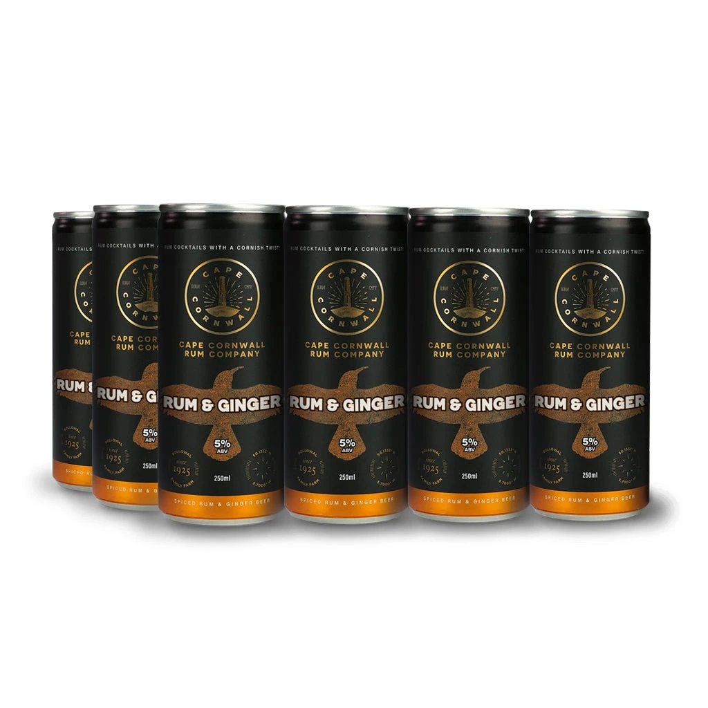 Ready to Drink Cocktails – Rum & Ginger 12 Pack by Cape Cornwall by Cape Cornwall Rum Company (cape-cornwall-rum-rum-ginger-12-pack)