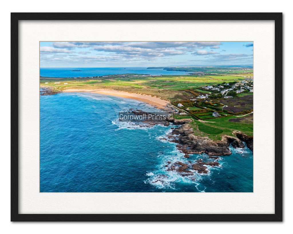 Cornwall Coastal Print – Constantine Bay Aerial View Giclée by Cornwall Prints (constantine-reef-south-east-view)