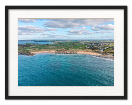 Aerial Coastal Print – Constantine Bay to Pentire View by Cornwall Prints (constantine-bay-to-pentire)