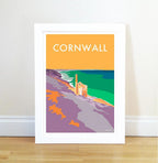 Cornwall Travel Poster – Vintage Tin Mine Design by Becky Bettesworth by BeckyBettesworth (cornwall-tin)