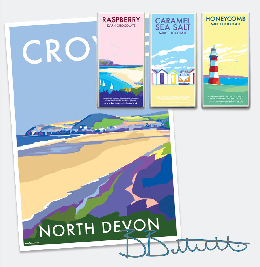 Croyde Travel Poster North Devon | BeckyBettesworth