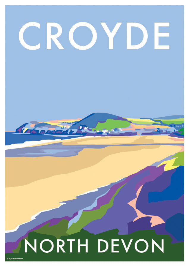 Croyde Travel Poster North Devon | BeckyBettesworth