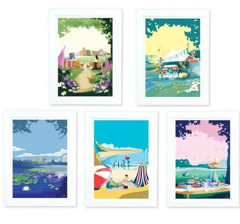 Vintage Travel Poster – Oh To Be In England A4 Print by BeckyBettesworth (oh-to-be-in-england)