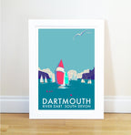Dartmouth Travel Poster of River Dart South Devon | BeckyBettesworth
