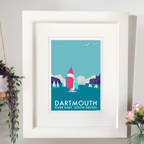 Dartmouth Travel Poster of River Dart South Devon | BeckyBettesworth