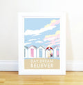 Vintage Beach Poster – Day Dream Believer Beach Hut Print by BeckyBettesworth (day-dream-believer)