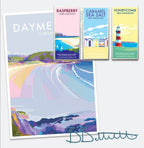 Daymer Bay Seaside Print – Vintage Travel Poster by BeckyBettesworth (daymer-bay)