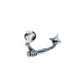 Skull Stud Earring – Handcrafted Gothic Sterling Silver Solo