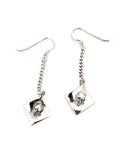 Skull Earrings - Handmade Sterling Silver Gothic Dangles by Tg-Jewellery By Tamara Gervasio (sterling-silver-skull-dangle-earrings-handmade-gothic-style)
