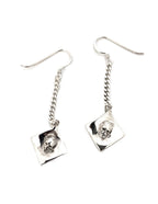 Skull Earrings - Handmade Sterling Silver Gothic Dangles by Tg-Jewellery By Tamara Gervasio (sterling-silver-skull-dangle-earrings-handmade-gothic-style)