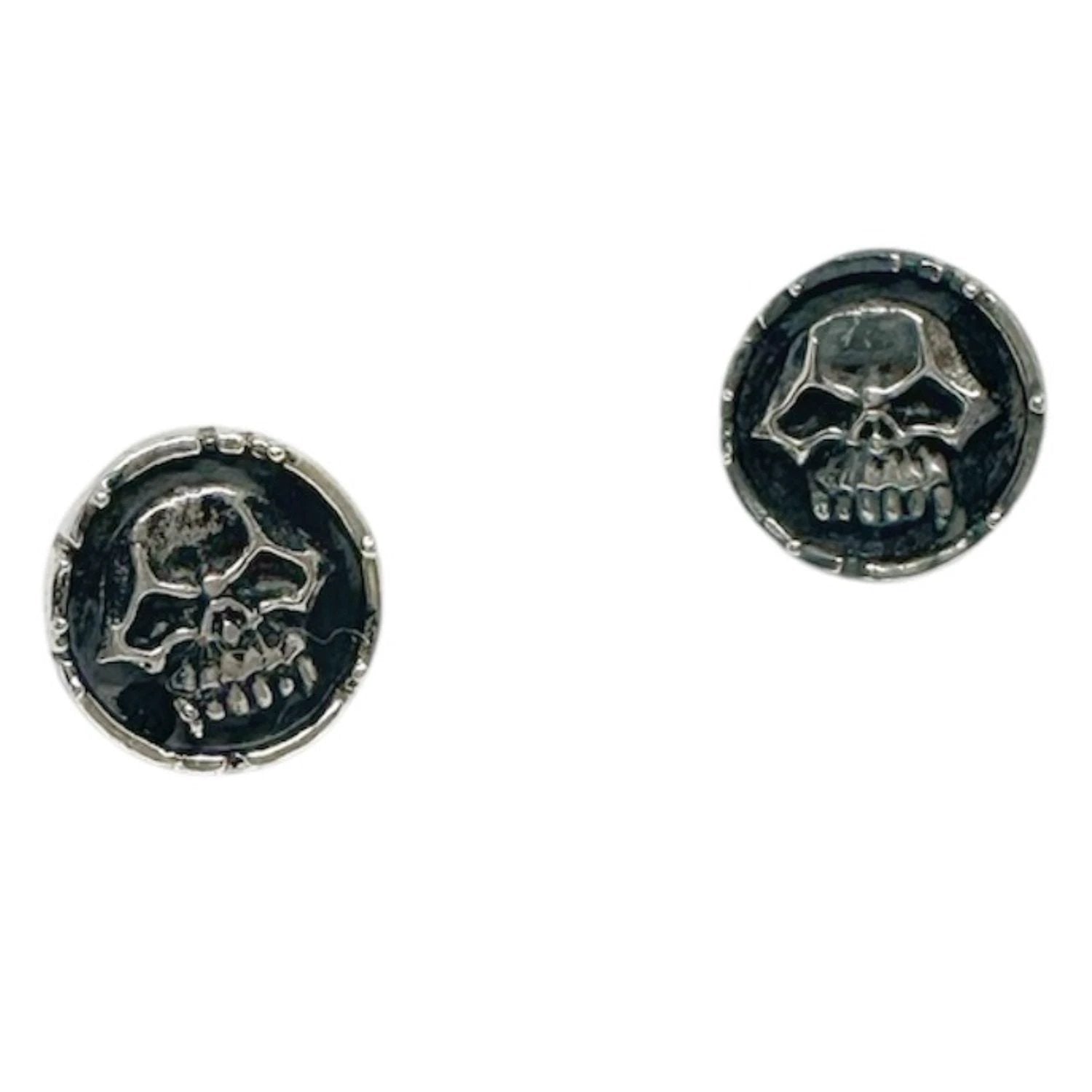 Skull Stud Earrings – Handcrafted Sterling Silver Gothic Design by Cornwall Collective LTD (medaglie-skull-stud-sterling-silver-925-handcrafted)