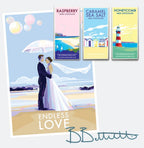 Vintage Travel Poster - Endless Love Romantic Quote Print by BeckyBettesworth (endless-love)