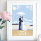 Vintage Travel Poster - Endless Love Romantic Quote Print by BeckyBettesworth (endless-love)