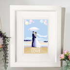 Vintage Travel Poster - Endless Love Romantic Quote Print by BeckyBettesworth (endless-love)