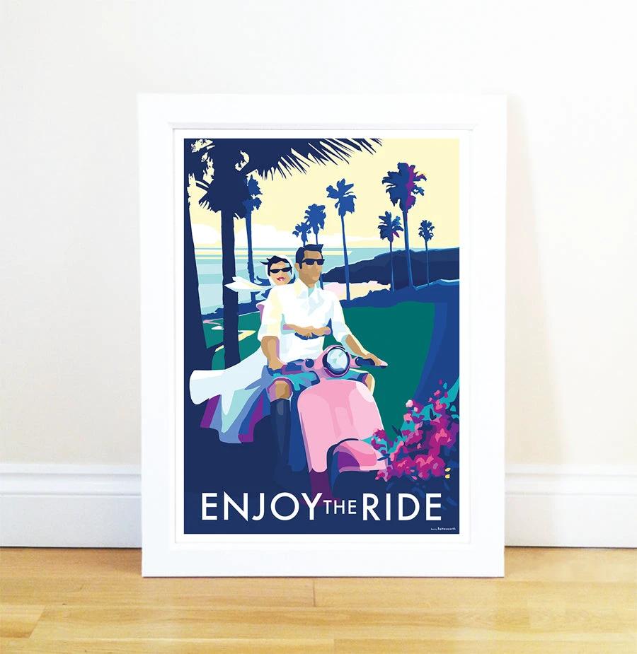 Vintage Travel Poster – Enjoy The Ride Bermuda-Inspired Print by BeckyBettesworth (enjoy-the-ride)