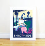 Vintage Travel Poster – Enjoy The Ride Bermuda-Inspired Print by BeckyBettesworth (enjoy-the-ride)