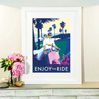 Vintage Travel Poster – Enjoy The Ride Bermuda-Inspired Print by BeckyBettesworth (enjoy-the-ride)