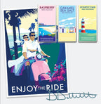 Vintage Travel Poster – Enjoy The Ride Bermuda-Inspired Print by BeckyBettesworth (enjoy-the-ride)