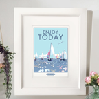 Vintage Travel Poster – Enjoy Today Devon Seaside Print by BeckyBettesworth (enjoy-today)