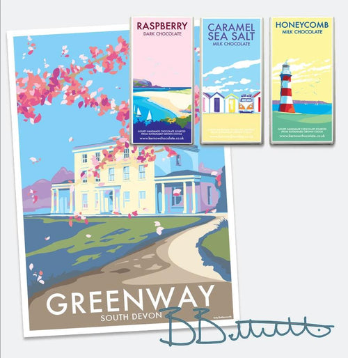 Agatha Christie Print – Greenway House Vintage Travel Poster by BeckyBettesworth (greenway-house)