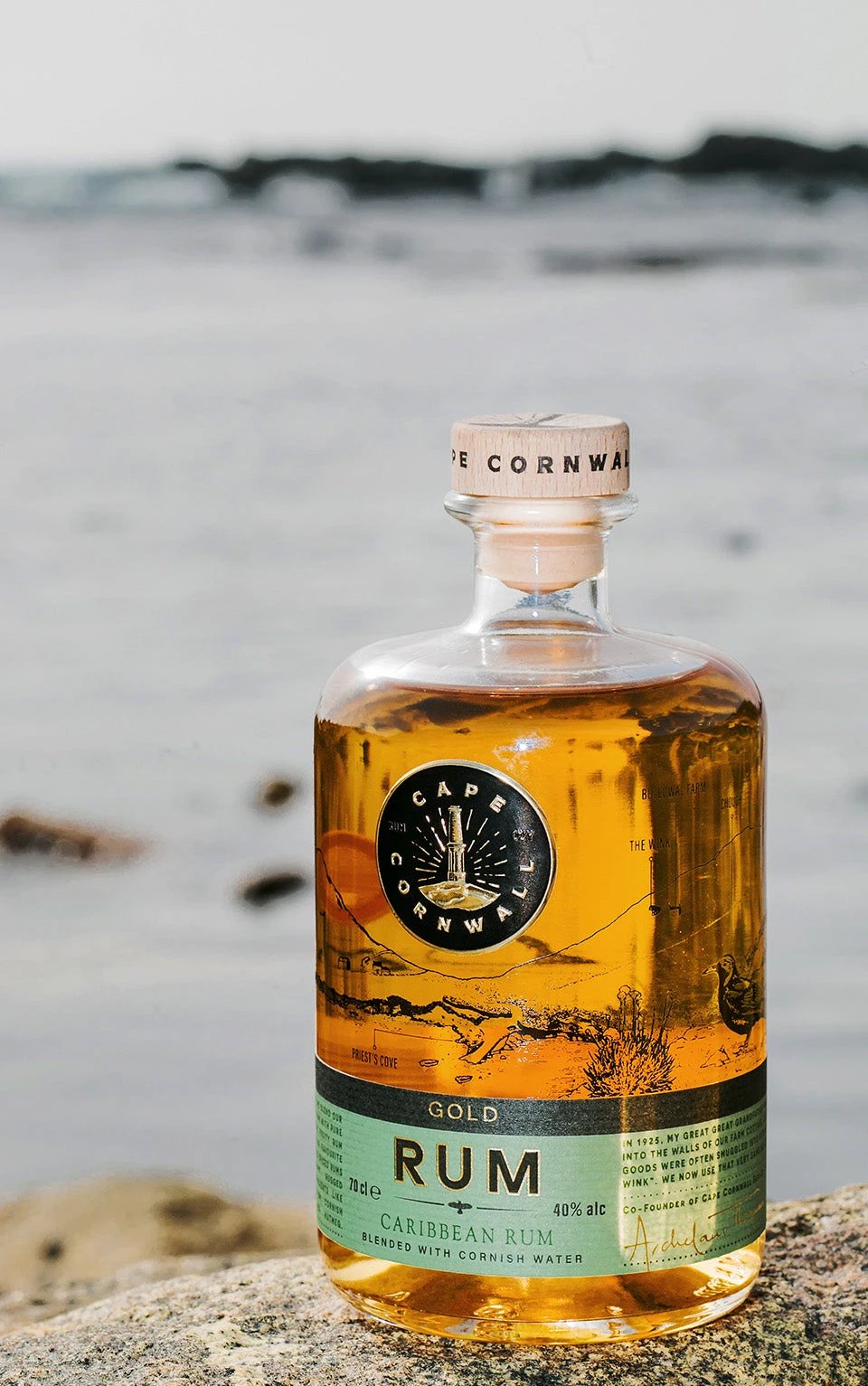Cornish Gold Rum – Hand-Crafted with Caribbean Heritage 70cl by Cape Cornwall Rum Company (cape-cornwall-gold-rum-70cl)