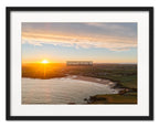 Coastal Wall Art - Harlyn Bay Sunrise Giclée Print A3 by Cornwall Prints (sunrays-over-harlyn-bay)