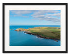 Trevose Head Lighthouse Print-Calm Coastal View-Aerial View-A3-Cornwall Prints by Cornwall Prints (trevose-head-lighthouse-calm-atlantic-south-view)