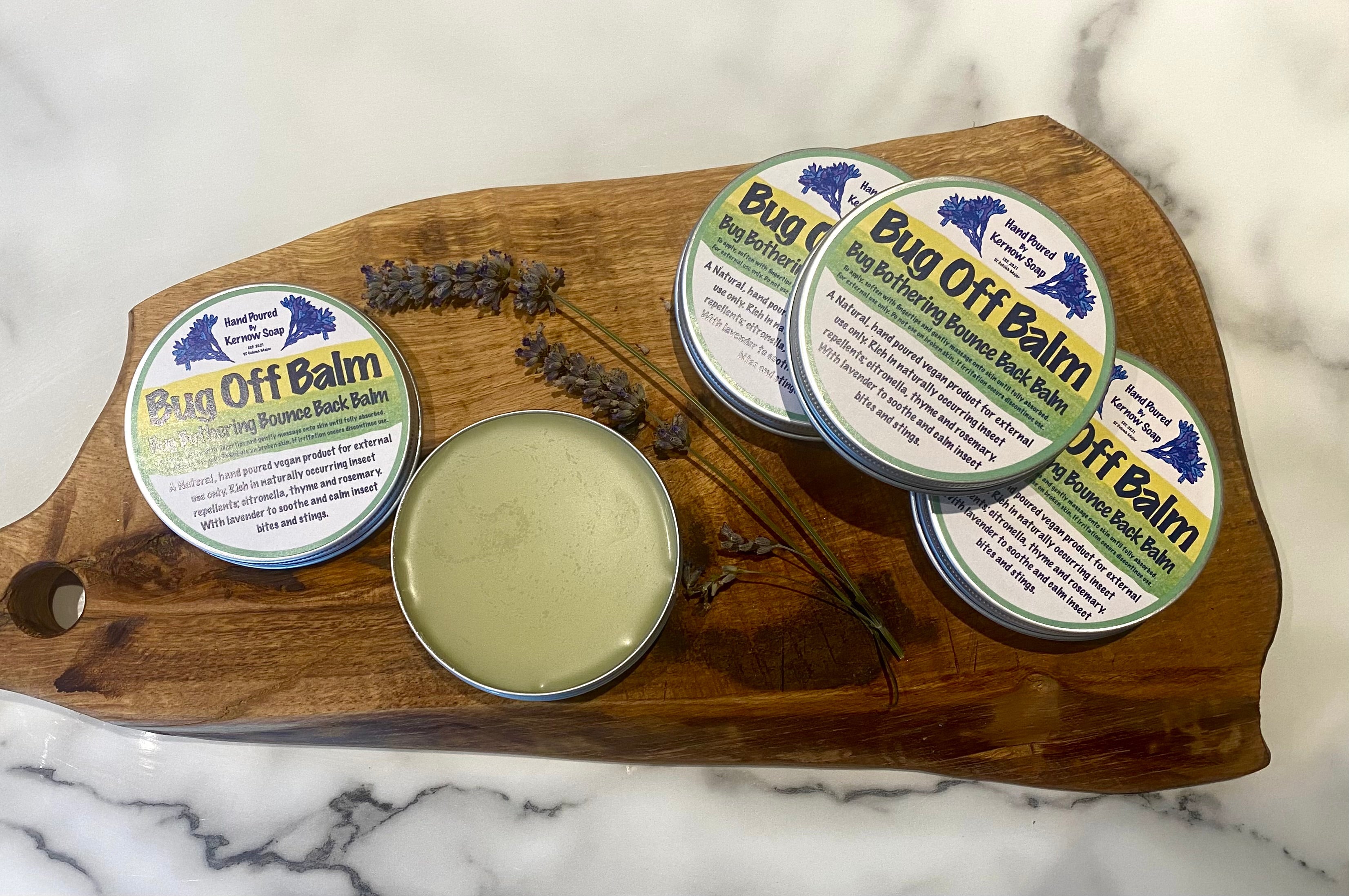 Natural Insect Repellent Balm – Citronella & Lavender Blend by Kernow Soap (bug-off-balm)