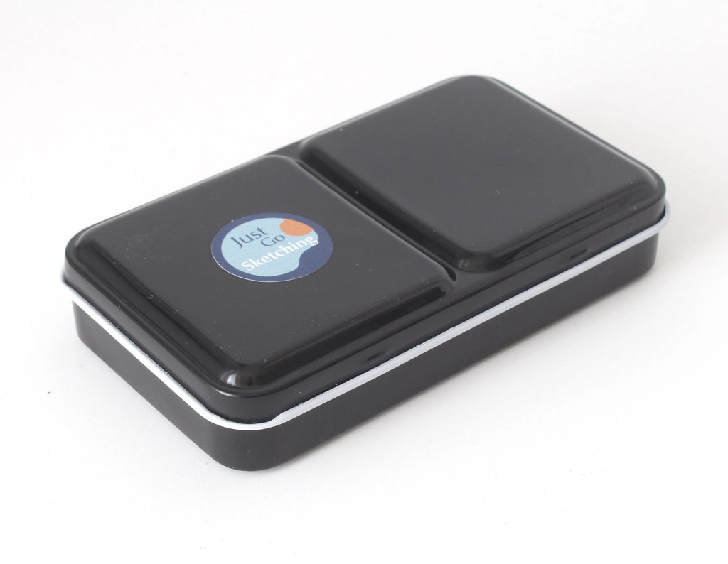 Travel Palette-On-The-Go Colour-Magnetic-Compatible-12-Half-Pan-JustGoSketching by JustGoSketching (12-half-pan-travel-palette-box-magnetic-compatible-justgosketching-companion-add-on)