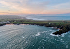 Cornwall Wall Art - Aerial Dawn View of North Cornwall Coast by Cornwall Prints (sunrise-at-mother-ivey-s-bay-toward-constantine-newquay)