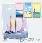 Vintage Sailing Poster – Let Your Dreams Set Sail Print by BeckyBettesworth (let-your-dreams-set-sail)