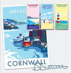 Mevagissey Print – Vintage Fishing Village Poster by BeckyBettesworth (mevagissey)