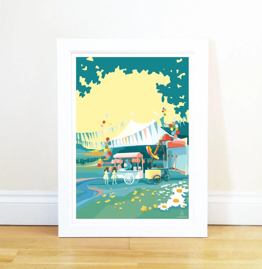 Vintage Travel Poster – Oh To Be In England A4 Print by BeckyBettesworth (oh-to-be-in-england)