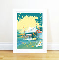 Vintage Travel Poster – Oh To Be In England A4 Print by BeckyBettesworth (oh-to-be-in-england)