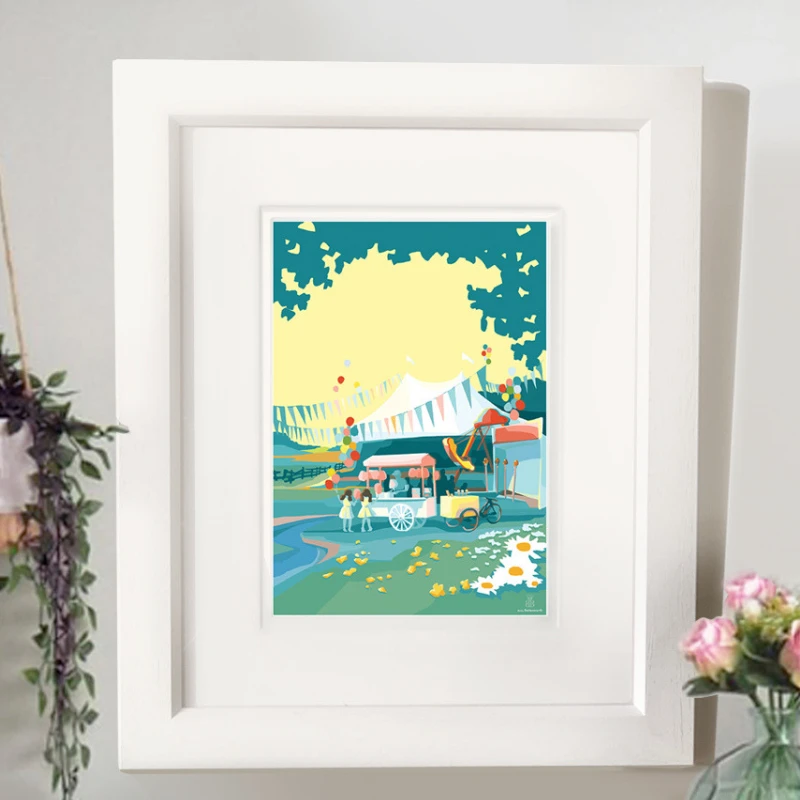 Vintage Travel Poster – Oh To Be In England A4 Print by BeckyBettesworth (oh-to-be-in-england)