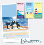 Surf Art Print – One More Wave Vintage Beach Poster by BeckyBettesworth (one-more-wave)