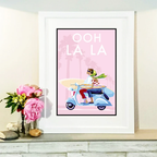 Vintage Poster - Ooh La La French Riviera Style by Becky Bettesworth by BeckyBettesworth (ooh-la-la)