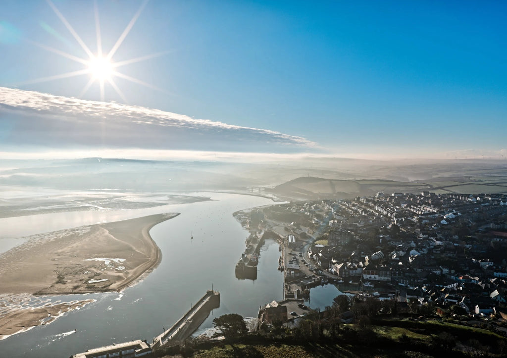 Coastal Wall Art – Padstow Camel Estuary Print A4 by Cornwall Prints (bright-winter-light-camel-estuary-padstow)