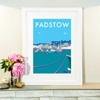 Padstow Travel Poster – Vintage Railway Style Cornwall Print by BeckyBettesworth (padstow)